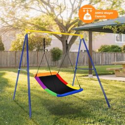 Costway Nest Swing Square Kids Swings Adjustable Hanging Ropes Outdoor Tree Swing Seat - thumbnail 3