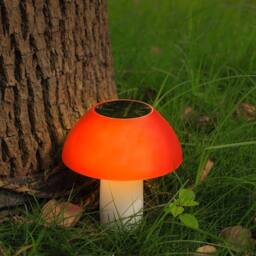 Voltico Solar Toadstool Stake Light LED Garden Mushroom Light Outdoor Décor in Red - thumbnail 1