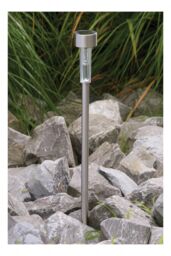 Luxform Solar Fuego Garden Spike Stainless Steel 24Pk in Silver