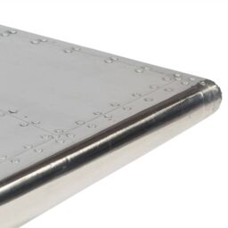 Berkfield Home Aviator Coffee Table Aluminium Vintage Aircraft Airman Style in Silver - thumbnail 5