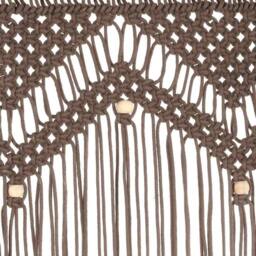 Berkfield Home Macrame Curtain Taupe 140x240 cm Cotton - thumbnail 4