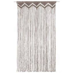 Berkfield Home Macrame Curtain Taupe 140x240 cm Cotton