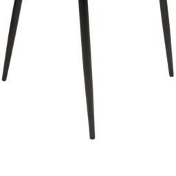 Wyld and Coco Set of 2 Orange Upholstered Dining Chairs Black Powder Coat Legs - thumbnail 8