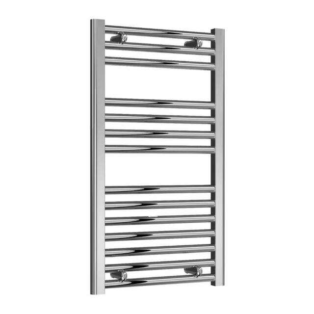 Bathroom Kingdom Diva Electric Chrome Straight Heated Towel Rail 800x450 in Silver - image 1