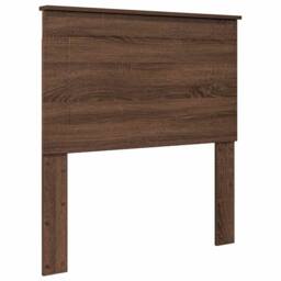 Berkfield Home Bed Frame with Headboard Brown Oak 75 x 190 cm Solid Pine Wood - thumbnail 6