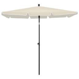 Berkfield Home Garden Parasol with Pole 210x140 cm Sand in Beige - thumbnail 1