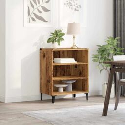 Berkfield Home Sideboard Old Wood 57x35x75 cm Engineered Wood in Brown - Size: 57 x 35 x 75 cm - thumbnail 3