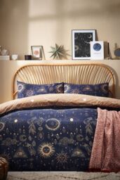 Furn Constellation Celestial Reversible Duvet Cover Set - Size: Super King