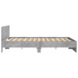 Berkfield Home Durable Bed Frame with LED without Mattress Concrete Grey 200x200 cm - thumbnail 8