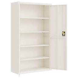 Berkfield Home File Cabinet White 105x40x180 cm Steel - Size: 105 x 40 x 180 cm - thumbnail 4