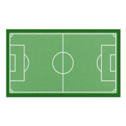 Artsy Mats Football Pitch Doormat (70 x 40cm) in White - Size: 40 cm x 70 cm - thumbnail 2