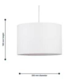 Havendro Modern White 25cm Ceiling Light Shade Easy Fit Lightshade Pendant - thumbnail 4