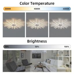 Garwarm Dimmable Reversable Ceiling Fan with LED Lights, Remote Control in White - thumbnail 7