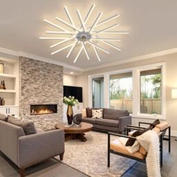 Garwarm Dimmable Reversable Ceiling Fan with LED Lights, Remote Control in White - thumbnail 4