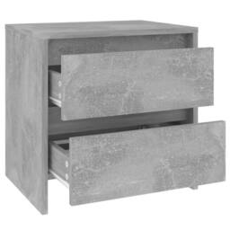 Berkfield Home Elegant Bedside Cabinet Concrete Grey 45x34.5x44.5 cm Engineered Wood - thumbnail 4