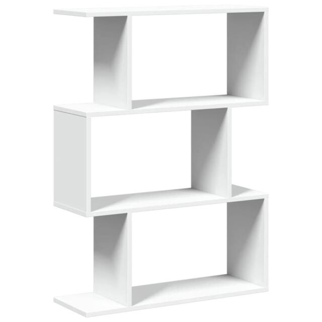 Berkfield Home Room Divider Bookcase 3-Tier White 70x24x97 cm Engineered Wood - Size: 70 x 24 x 97 cm - image 1