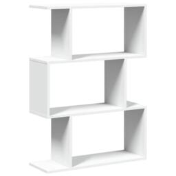 Berkfield Home Room Divider Bookcase 3-Tier White 70x24x97 cm Engineered Wood - Size: 70 x 24 x 97 cm - thumbnail 1