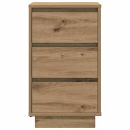 Berkfield Home Bedside Cabinet with LED Lights¬†Artisan Oak 38x34x65 cm - Size: 38 x 34 x 65 cm - thumbnail 7