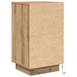 Berkfield Home Bedside Cabinet with LED Lights¬†Artisan Oak 38x34x65 cm - Size: 38 x 34 x 65 cm - thumbnail 9