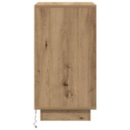 Berkfield Home Bedside Cabinet with LED Lights¬†Artisan Oak 38x34x65 cm - Size: 38 x 34 x 65 cm - thumbnail 8