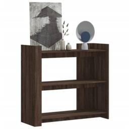 Berkfield Home Console Table Brown Oak 100x35x90 cm Engineered Wood - Size: 100 x 35 x 90 cm - thumbnail 2