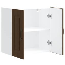 Berkfield Home Kitchen Wall Cabinet Kalmar Brown Oak Engineered Wood - thumbnail 6