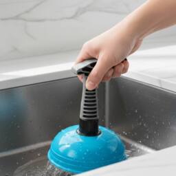 Bedsland ProKleen Short Handle Ultimate Plunger Heavy Duty Toilet Cleaner in Blue - thumbnail 2