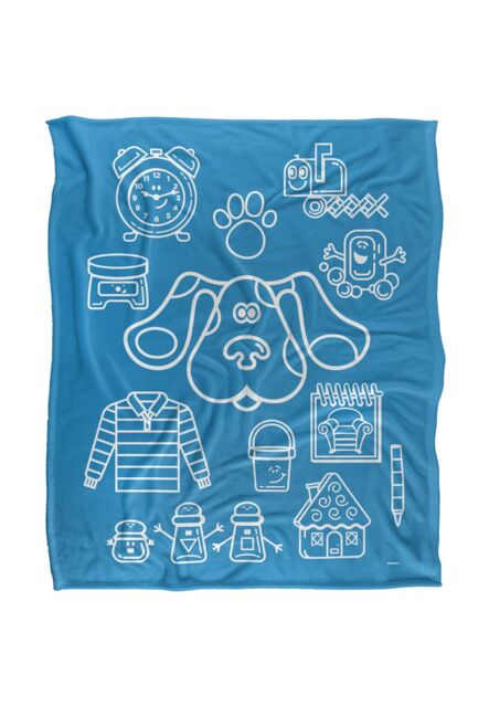 Blues Clues Blue's Clues Icon Collage Silky Touch Super Soft Throw Blanket 152 X 127 cm in White - image 1