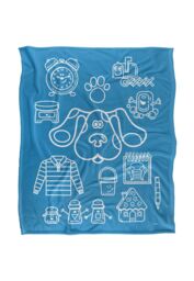 Blues Clues Blue's Clues Icon Collage Silky Touch Super Soft Throw Blanket 152 X 127 cm in White - thumbnail 1