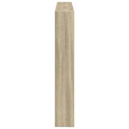 Berkfield Home Headboard Cabinet with LED Sonoma Oak 140x17x102 cm in Light Tan - Size: 140 x 17 x 102 cm - thumbnail 7