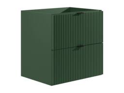 Vente-unique Striped Wall-Hung Vanity Unit - Matt Green - 60 Cm - ZEVINI - thumbnail 4