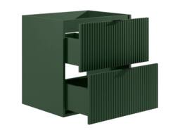 Vente-unique Striped Wall-Hung Vanity Unit - Matt Green - 60 Cm - ZEVINI - thumbnail 5