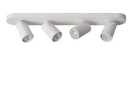 Lucide 'XYRUS' Dimmable Tiltable Indoor LED Ceiling Spotlight Bar GU10 in White - thumbnail 2