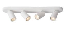 Lucide 'XYRUS' Dimmable Tiltable Indoor LED Ceiling Spotlight Bar GU10 in White - thumbnail 1