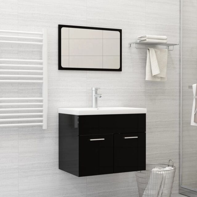 Berkfield Home Built-in Basin with Faucet 61x39x18 cm Ceramic White - Size: 61 x 39 x 18 cm - image 1