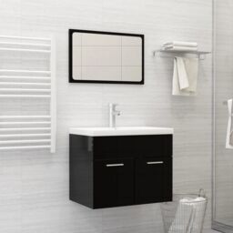 Berkfield Home Built-in Basin with Faucet 61x39x18 cm Ceramic White - Size: 61 x 39 x 18 cm - thumbnail 1