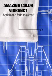 TOP GUN Plane Blueprint Silky Touch Super Soft Throw Blanket 152 X 127 cm in White - thumbnail 4