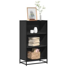 Berkfield Home Book Cabinet Black 60x35x107.5 cm Engineered Wood - thumbnail 1