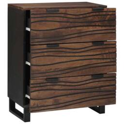 Berkfield Home Sideboard - 60x33.5x75 cm, made of solid mango wood in Brown - Size: 60x33.5x75 cm - thumbnail 1
