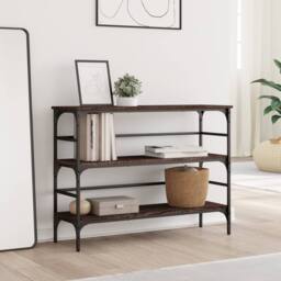 Berkfield Home Decorative Console Table Brown Oak 100x32x75 cm Engineered Wood - Size: 100 x 32 x 75 cm - thumbnail 1