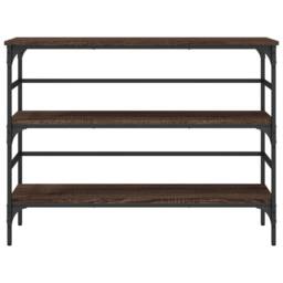 Berkfield Home Decorative Console Table Brown Oak 100x32x75 cm Engineered Wood - Size: 100 x 32 x 75 cm - thumbnail 5