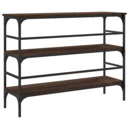 Berkfield Home Decorative Console Table Brown Oak 100x32x75 cm Engineered Wood - Size: 100 x 32 x 75 cm - thumbnail 7