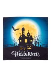 Living and Home 2Pcs Halloween Pumpkin & Haunted House Printed Throw Pillow - Size: 45 cm x 45 cm - thumbnail 5