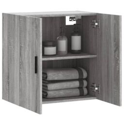 Berkfield Home Wall Cabinet Grey Sonoma 60x31x60 cm Engineered Wood - Size: 60 x 31 x 60 cm - thumbnail 4