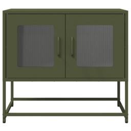 Berkfield Home TV Cabinet Olive Green 68x39x60.5 cm Cold-rolled Steel - thumbnail 6