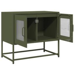 Berkfield Home TV Cabinet Olive Green 68x39x60.5 cm Cold-rolled Steel - thumbnail 5