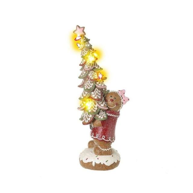 Garden Greatness Gingerbread Bow With Light Up Musical Tree in Brown - Size: 1 Pack