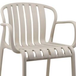 Lemon Pavilion Furniture and Decor Axis Putty Carver Chair - Plastic - L54 x W60 x H79 cm - Beige - thumbnail 2