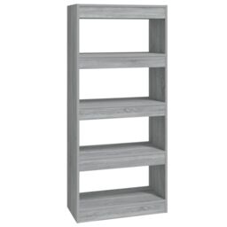 Berkfield Home Book Cabinet/Room Divider Grey Sonoma 60x30x135 cm Engineered Wood - Size: 60 x 30 x 135 cm - thumbnail 2