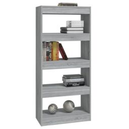 Berkfield Home Book Cabinet/Room Divider Grey Sonoma 60x30x135 cm Engineered Wood - Size: 60 x 30 x 135 cm - thumbnail 3